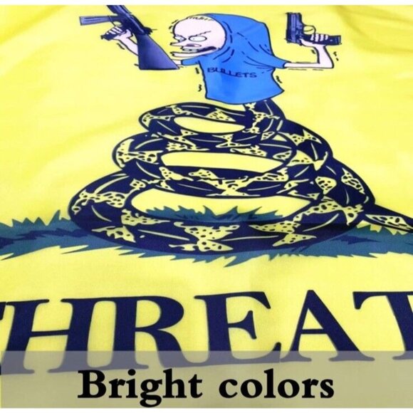 Beavis and Butthead - Are You Threatening Me Polyester Flag 2’x3’ Dorm Tapestry - Picture 6 of 7
